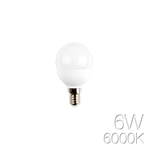 LAMPADINA LED E14 5,5W C23 MINI GLOBO BULBO LUCE FREDDA 6400K CHIP SAMSUNG