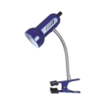 LAMPADA DA TAVOLO SNODABILE CON CLIP BLU 40W E14 330MM