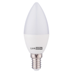 LAMPADINA LED OLIVA E14 6W 6000K 450 LUMEN LUCE BIANCO FREDDO