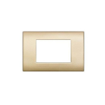 PLACCA 3 POSTI COMPATIBILE LIVING T1 COLOR CHAMPAGNE