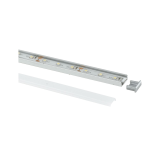 PROFILO PER STRIP LED MILANO SILVER COMPLETO DI DIFFUSORE OPALE TAPPI LATERALI E STAFFETTE INCLUSI 200 X 15 X 6MM LUNGHEZZA 2 METRI