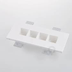 FARETTO DA INCASSO HIVE IN GESSO COLORE BIANCO 4 LAMPADE GU10 MINI 270 X 120 X 45MM