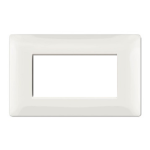 PLACCA SERIE MY LIFE Q 4 POSTI FRUTTI MODULI COLORE BIANCO