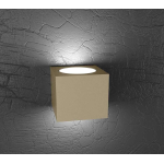 APPLIQUE 2 LAMPADE LED QUADRATO CUBO SATINATO