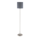 PIANTANA PASTERI TELA GRIGIO 1 X E27 STRUTTURA NICKEL SATINATO DIFFUSORE GRIGIO Ø28 H157.5