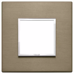 Placca 2M bronzo scuro ALLUMINIO SERIE VIMAR EIKON EVO