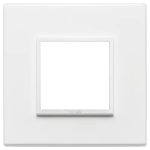 Placca 2M bianco totale ALLUMINIO SERIE VIMAR EIKON EVO