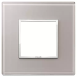 Placca 2M grigio perla CRISTALLO SERIE VIMAR EIKON EVO