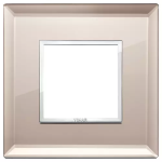 Placca 2M specchio bronzato CRISTALLO SERIE VIMAR EIKON EVO