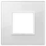 Placca 2M bianco totale diamante CRISTALLO SERIE VIMAR EIKON EVO