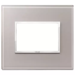 Placca 3M grigio perla CRISTALLO SERIE VIMAR EIKON EVO