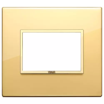 Placca 3M oro totale lucido ALLUMINIO NOBILITATO SERIE VIMAR EIKON EVO