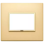 Placca 3M oro totale satinato ALLUMINIO NOBILITATO SERIE VIMAR EIKON EVO