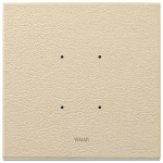 Placca 2M crema IN PELLE SERIE VIMAR EIKON TACTIL