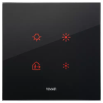 Placca 2M nero diamanteCRISTALLO SERIE VIMAR EIKON TACTIL