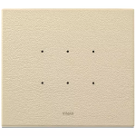 Placca 3M crema IN PELLE SERIE VIMAR EIKON TACTIL TOUCH