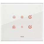 Placca 3M bianco diamante CRISTALLO SERIE VIMAR EIKON TACTIL TOUCH