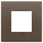 Placca 2M bronzo scuro spazzolato METALLO SERIE VIMAR EIKON EXÈ