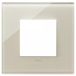 Placca 2M bianco canapa CRISTALLO SERIE VIMAR EIKON EXÈ