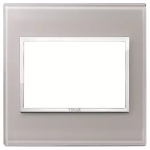 Placca 3M BS grigio perla CRISTALLO SERIE VIMAR EIKON EVO