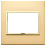 Placca 3M BS oro totale satinato ALLUMINIO SERIE VIMAR EIKON EVO