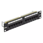 Pannello 10" 12 RJ45 Cat6 UTP 1u PER ARMADIO RACK