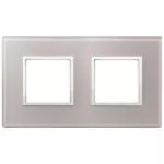 Placca 4M (2+2) int71 grigio perla SERIE VIMAR EIKON EVO