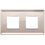 Placca 4M (2+2) int71 specchio bronzato CRISTALLO SERIE VIMAR EIKON EVO