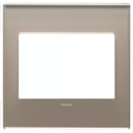 Placca 3M BS opale bruno VETRO CRISTALLO SERIE VIMAR EIKON EXÈ