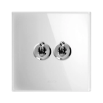 2 DEVIATORI A LEVETTA PLACCA BIANCO 98X98 2M AVE