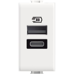 MATIX - Caricatore 2 USB tipo A + C 15W 1m bianco