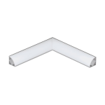 ANGOLO INTERNO PER PROFILO PER STRISCE LED AD ANGOLO CORNER PROFILE 1 ALLUMINIO 11CM 16 MM CON COPERTURA ARROTONDATA E CLIP