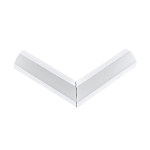 ANGOLO DA INTERNO PROFILO PER STRISCE LED AD ANGOLO 11CM CORNER PROFILE 2 ALLUMINIO BIANCO 18 MM CON COPERTURA E CLIP