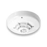 Rilevatore Hochiki termico-termovelocimetrico convenzionale. Incorpora un elemento di temperatura fissa di 60°C. Indicatori visibili 360°. Uscita di indicatore remoto. IP63. Policarbonato colore bianco. EN54.