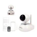 KIT ALLARME WIRELESS CON TELECAMERA IP WI-FI MOTORIZZATA HD 720P SENSORE TELECOMANDO