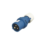 SPINA DRITTA IEC 309 2P+T 16A IP 44 BLU