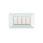 PLACCA 4 MODULI  BIANCO SERIE EASY COMPATIBILE MATIX