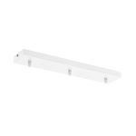 ROSONE RETTANGOLARE GSOB40 A 3 FORI IN METALLO FINITURA BIANCO SATINATO 470 X 95 MM