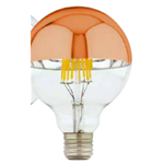 LAMPADINA E27 FILAMENTO GLOBO 125 SPECCHIO RAME 7,5W 2700K 