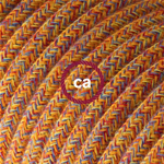 CAVO ELETTIRCO ROTONDO 2X0.75 RIVESTITO IN COTONE COLORE INDIAN SUMMER PREZZO AL METRO